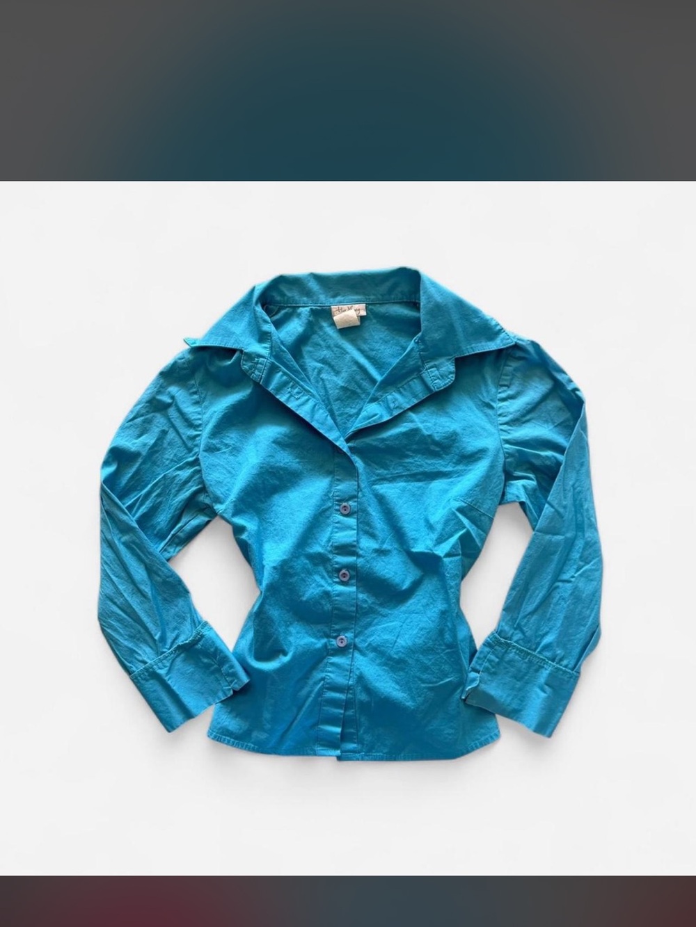 American Vintage Vibrant Teal Button-Down Shirt